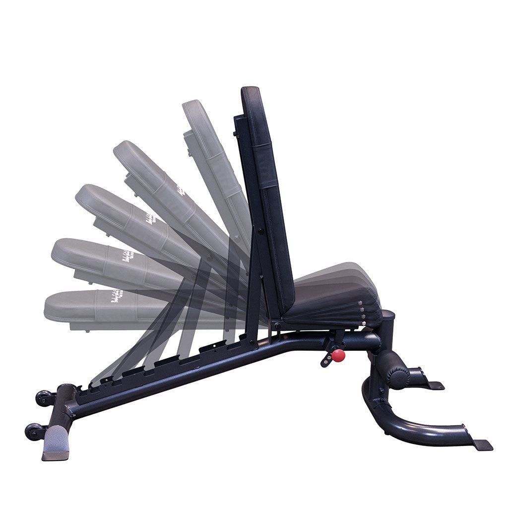 GFID100B - FLAT/INCLINE/DECLINE BENCH, BLACK FRAME