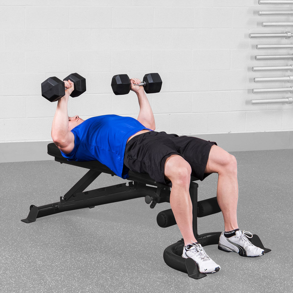 GFID100B - FLAT/INCLINE/DECLINE BENCH, BLACK FRAME