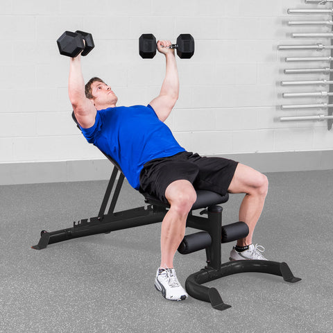 GFID100B - FLAT/INCLINE/DECLINE BENCH, BLACK FRAME