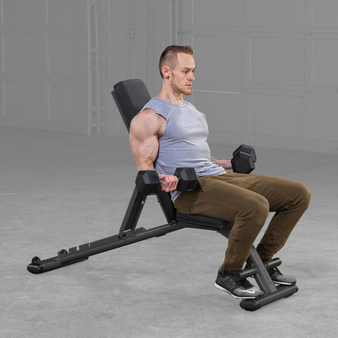 GFID225B - Fully Assembled Body Solid Folding Bench, GFID225 - BLACK