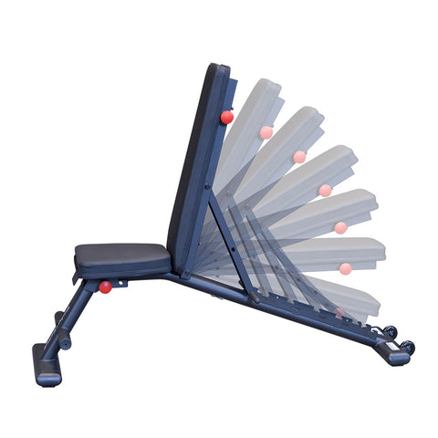 GFID225B - Fully Assembled Body Solid Folding Bench, GFID225 - BLACK
