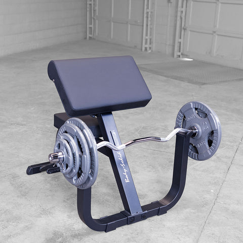 Body-Solid Preacher Curl Bench - Adjustable Arm Curl Bench for Bicep Workouts, High Tensile Strength, DuraFirm Padding - Weight Training Equipment