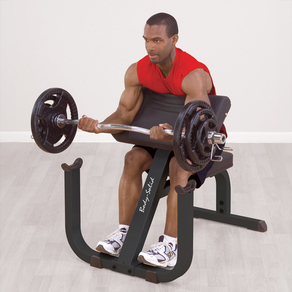 GPCB329B - Preacher Curl Bench - BLACK
