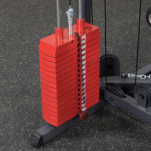 HP200 - PREMIUM RED STEEL WEIGHT STACK 200LBS, 20 X 10LB PLATES AND TOP PLATE