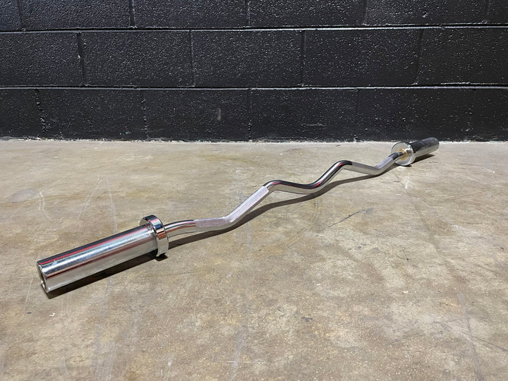 Olympic EZ Curl Bar – 47" Chrome Barbell