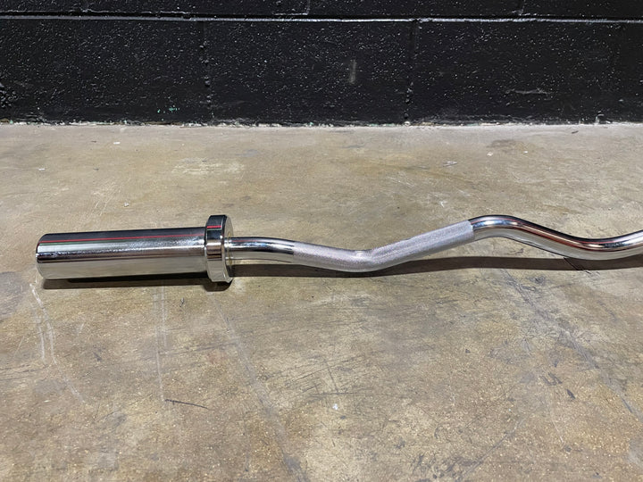 Olympic EZ Curl Bar – 47" Chrome Barbell