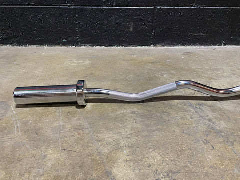Olympic EZ Curl Bar – 47" Chrome Barbell Pure Craft Industries