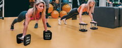 15-100 Square Dumbbell with 2 Racks