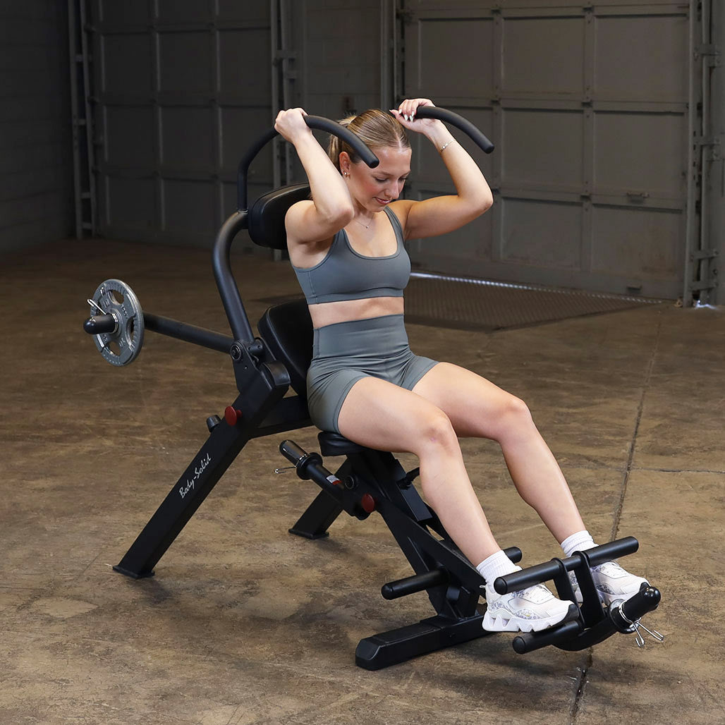 Ab Crunch Bench Seated - BLACK