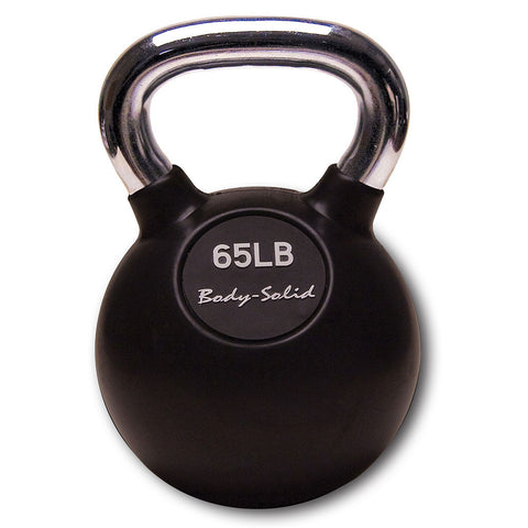 KBC75 - Chrome, Rubber Kettlebell 75lb