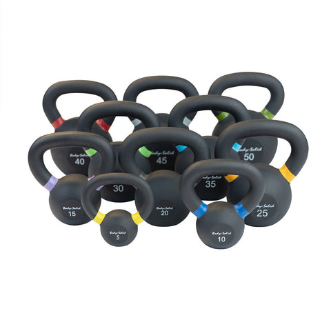 KBR80 - Iron Powder Coat Kettlebells 80 Pounds - Body-Solid