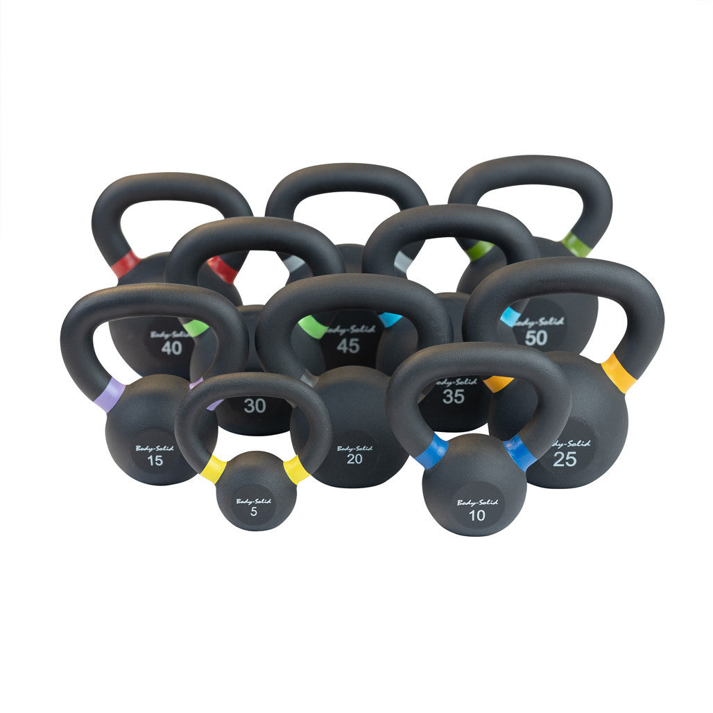 KBR40 - Iron Powder Coat Kettlebells 40 Pounds - Body-Solid