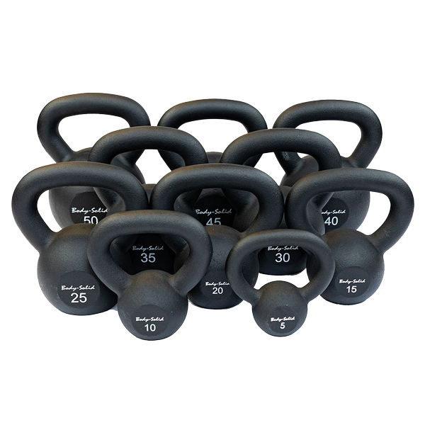 KBR30 - Iron Powder Coat Kettlebells 30 Pounds - Body-Solid
