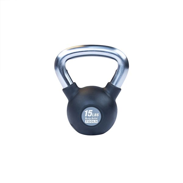 KBZ15 - Chrome, Rubber Kettlebell 15lb