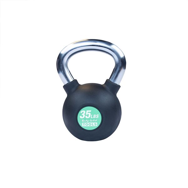 KBZ35 - Chrome, Rubber Kettlebell 35lb