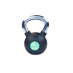KBZ35 - Chrome, Rubber Kettlebell 35lb