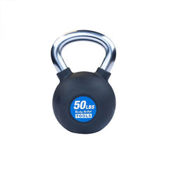 KBZ50 - Chrome, Rubber Kettlebell 50lb