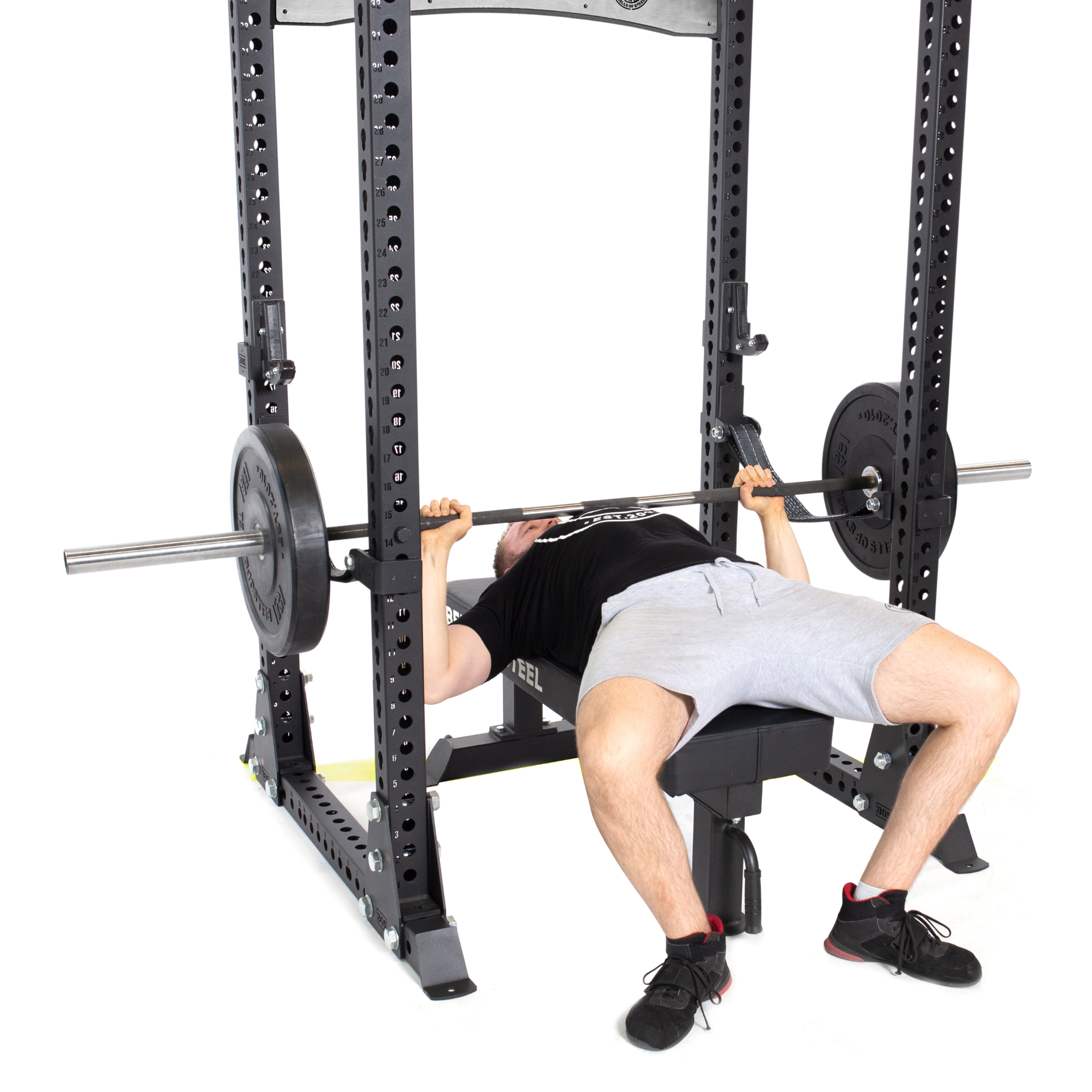 Manticore Flat Foot Power Rack - Prebuilt (3" x 3", 1" Holes)