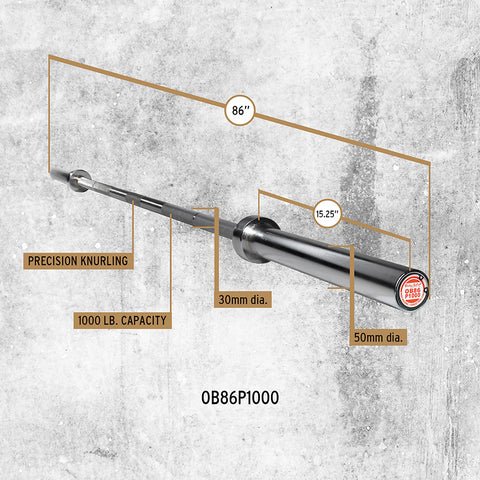 OB86P1000 - 7' P1000 Olympic Power Bar - Body-Solid