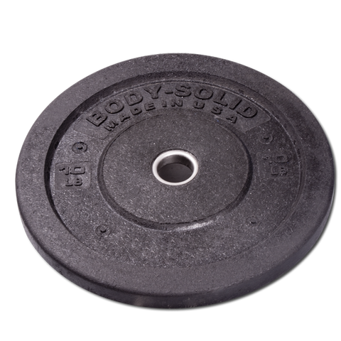 (OBPH10)  10LB BLACK BUMPER PLATES 17.375 ", Full Commercial Made is USA -[OBPH10] Body-Solid