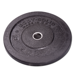 (OBPH10)  10LB BLACK BUMPER PLATES 17.375 ", Full Commercial Made is USA -[OBPH10]