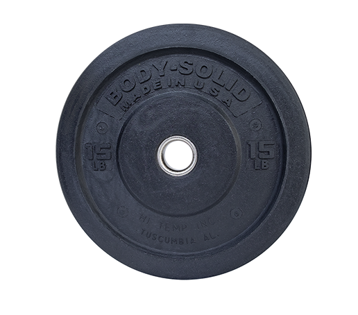 15LB BLACK BUMPER PLATES 17.375 - [OBPH15]