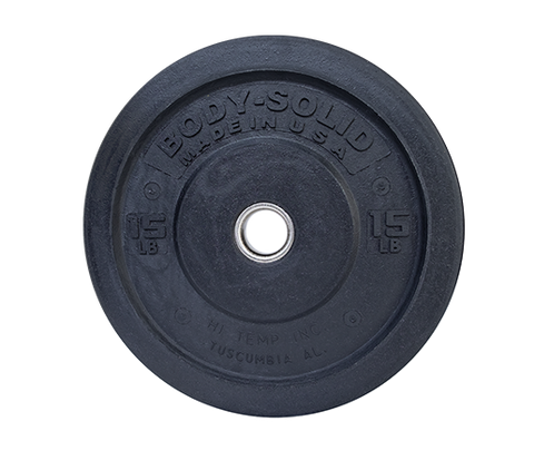 15LB BLACK BUMPER PLATES 17.375 - [OBPH15] Body-Solid