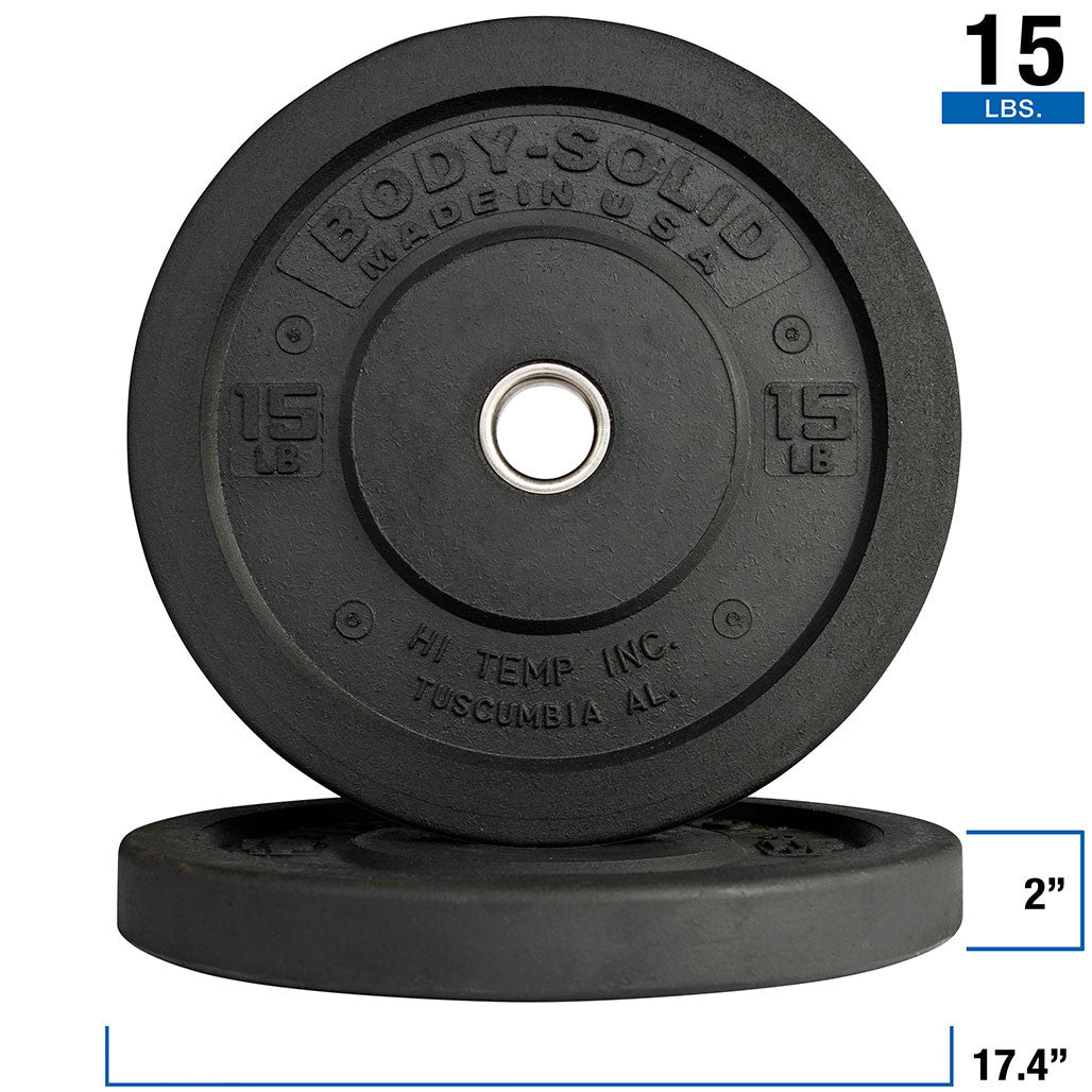 10LB BLACK BUMPER PLATES 17.375"