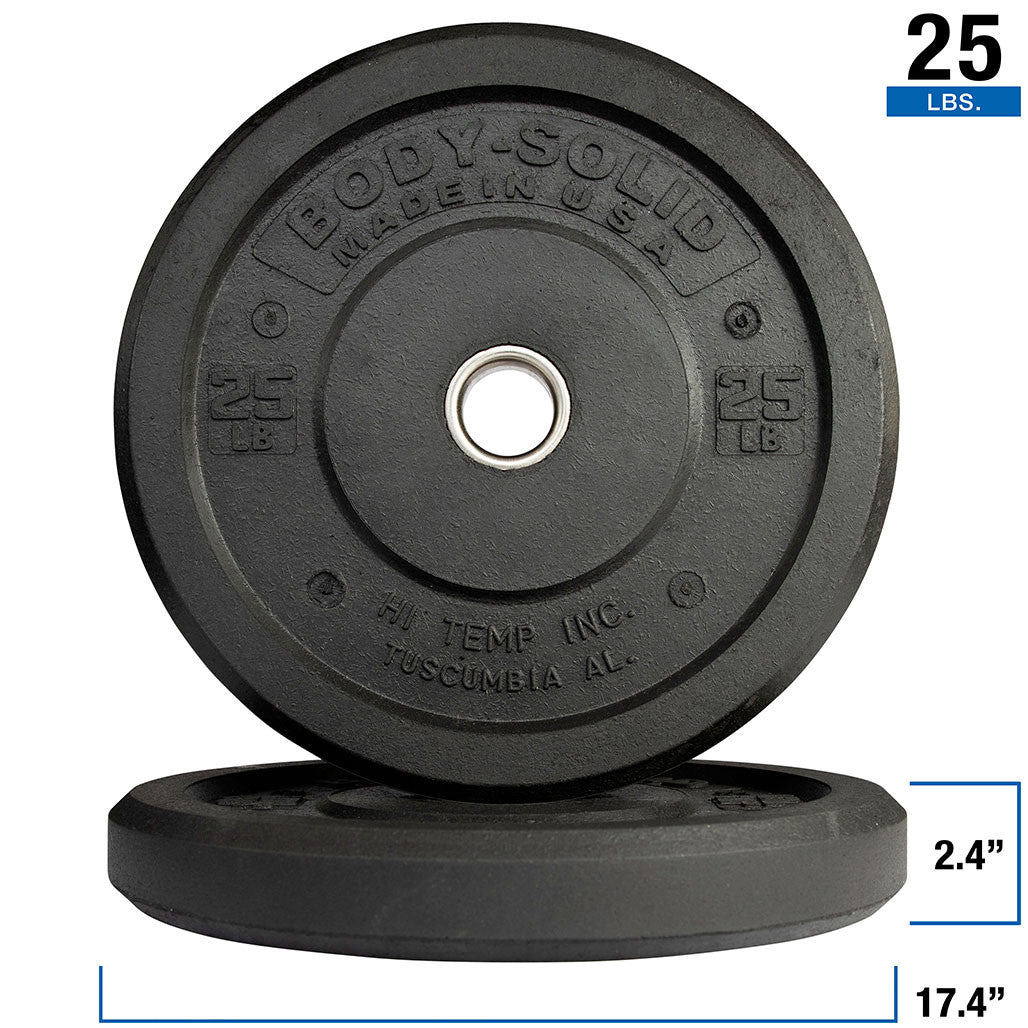 10LB BLACK BUMPER PLATES 17.375"