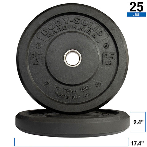 10LB BLACK BUMPER PLATES 17.375"