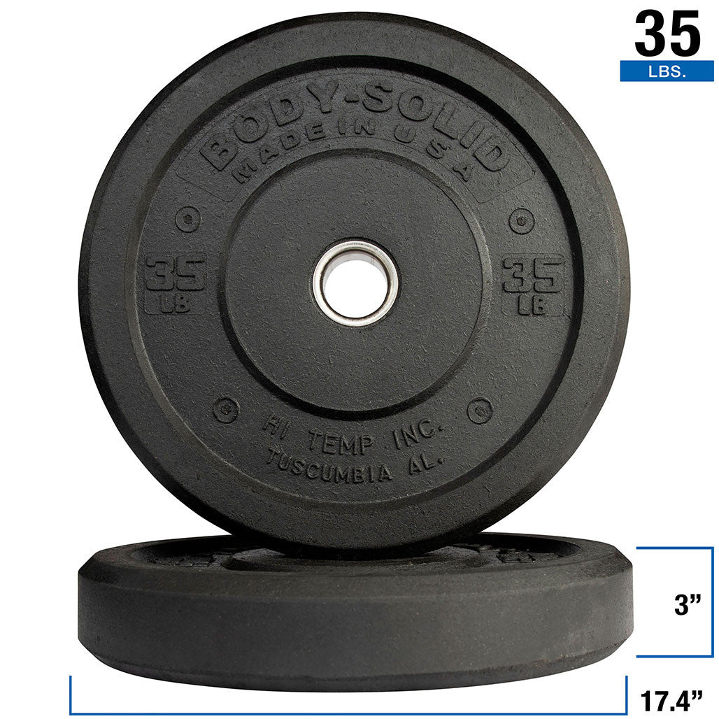 10LB BLACK BUMPER PLATES 17.375"