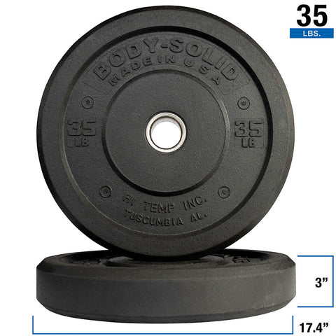 10LB BLACK BUMPER PLATES 17.375"