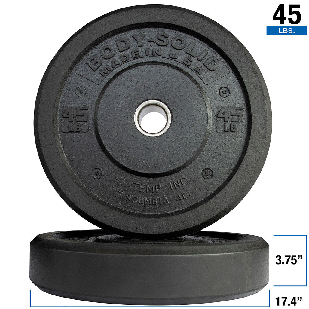 10LB BLACK BUMPER PLATES 17.375"