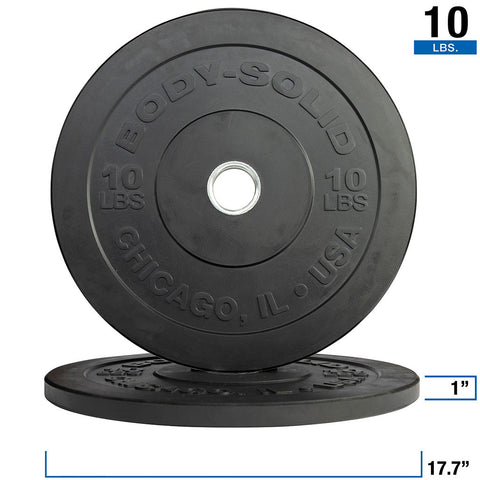 260 LB Black Bumper Plate Set - Full Commercial, 1-3 Year Warranty (OBPX260)