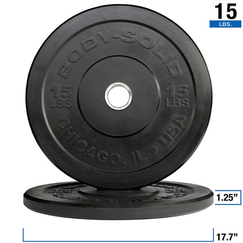 260 LB Black Bumper Plate Set - Full Commercial, 1-3 Year Warranty (OBPX260)