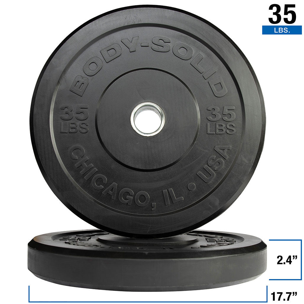 260 LB Black Bumper Plate Set - Full Commercial, 1-3 Year Warranty (OBPX260)
