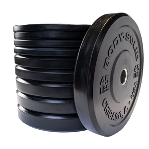 260LB BUMPER SET BLACK, PAIRS 10,15,25,35,45,  Full Commercial, 1-3 YEAR WARRANTY - [OBPX260]