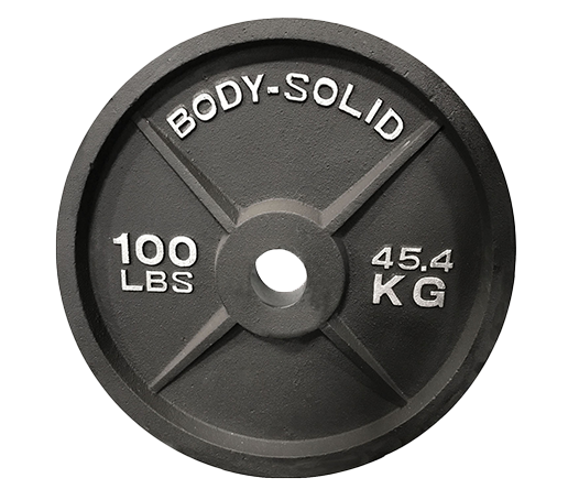 Black Cast Oly Plate 100lb - [OPB100]
