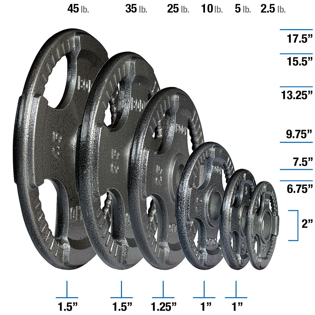 300 LB Cast Grip Oly Set, Chrome Bar