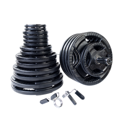 500 LB Rubber Grip Oly Set, Chrome Bar