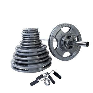 400 LB Cast Grip Oly Set, Chrome Bar Body-Solid