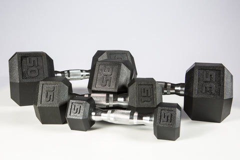 York PVC Hex Dumbbell - Chrome Ergo Handle