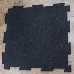 4 piece puzzle mat, 19.7" square, 7/16" thick, black