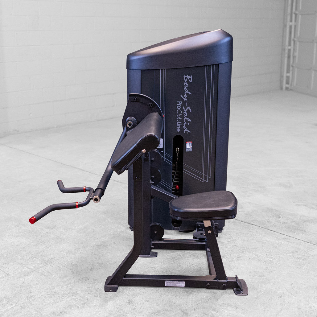 Body-Solid Pro Clubline Bicep Preacher Curl Machine for Home and Commercial Gym with Multi Grip Revolving Handle Bar, Strength Training Equipment for Upper Body with 235lb Weights Stack