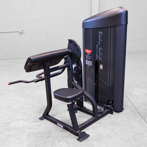 Body-Solid Pro Clubline Bicep Preacher Curl Machine for Home and Commercial Gym with Multi Grip Revolving Handle Bar, Strength Training Equipment for Upper Body with 235lb Weights Stack