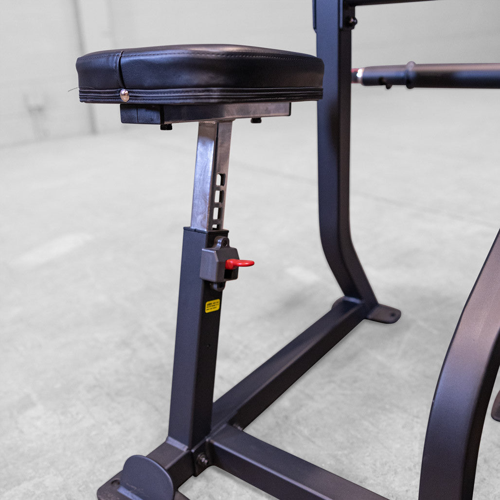 Body-Solid Pro Clubline Bicep Preacher Curl Machine for Home and Commercial Gym with Multi Grip Revolving Handle Bar, Strength Training Equipment for Upper Body with 235lb Weights Stack
