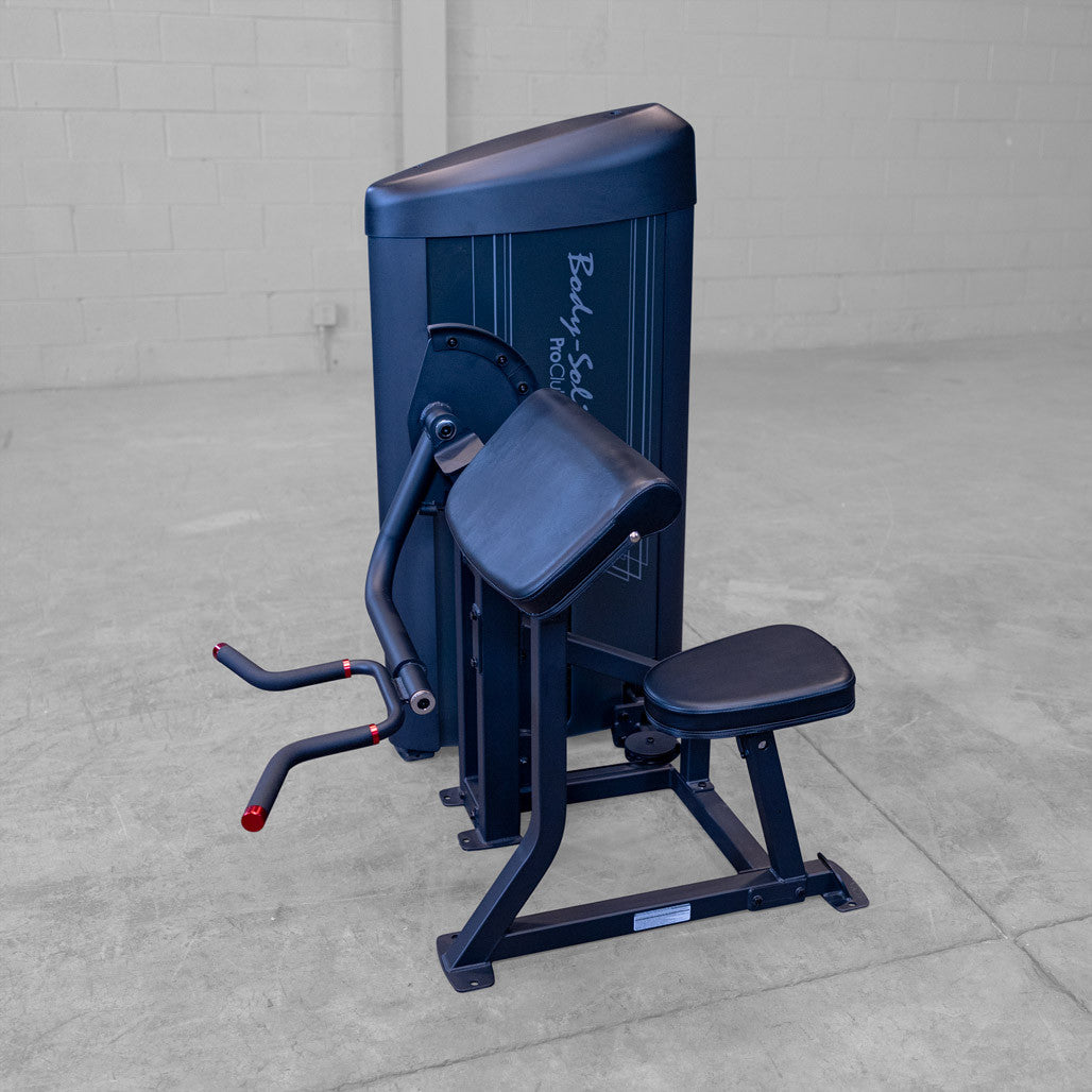 Body-Solid Pro Clubline Bicep Preacher Curl Machine for Home and Commercial Gym with Multi Grip Revolving Handle Bar, Strength Training Equipment for Upper Body with 235lb Weights Stack