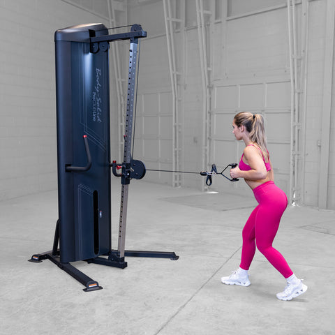Body-Solid Pro Clubline Cable Crossover Column Machine with 310Lb. Weight Stack for Fitness Workouts, Adjustable Single Pulley Cable Workout Machines For Strength Training