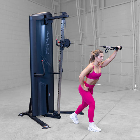Body-Solid Pro Clubline Cable Crossover Column Machine with 310Lb. Weight Stack for Fitness Workouts, Adjustable Single Pulley Cable Workout Machines For Strength Training