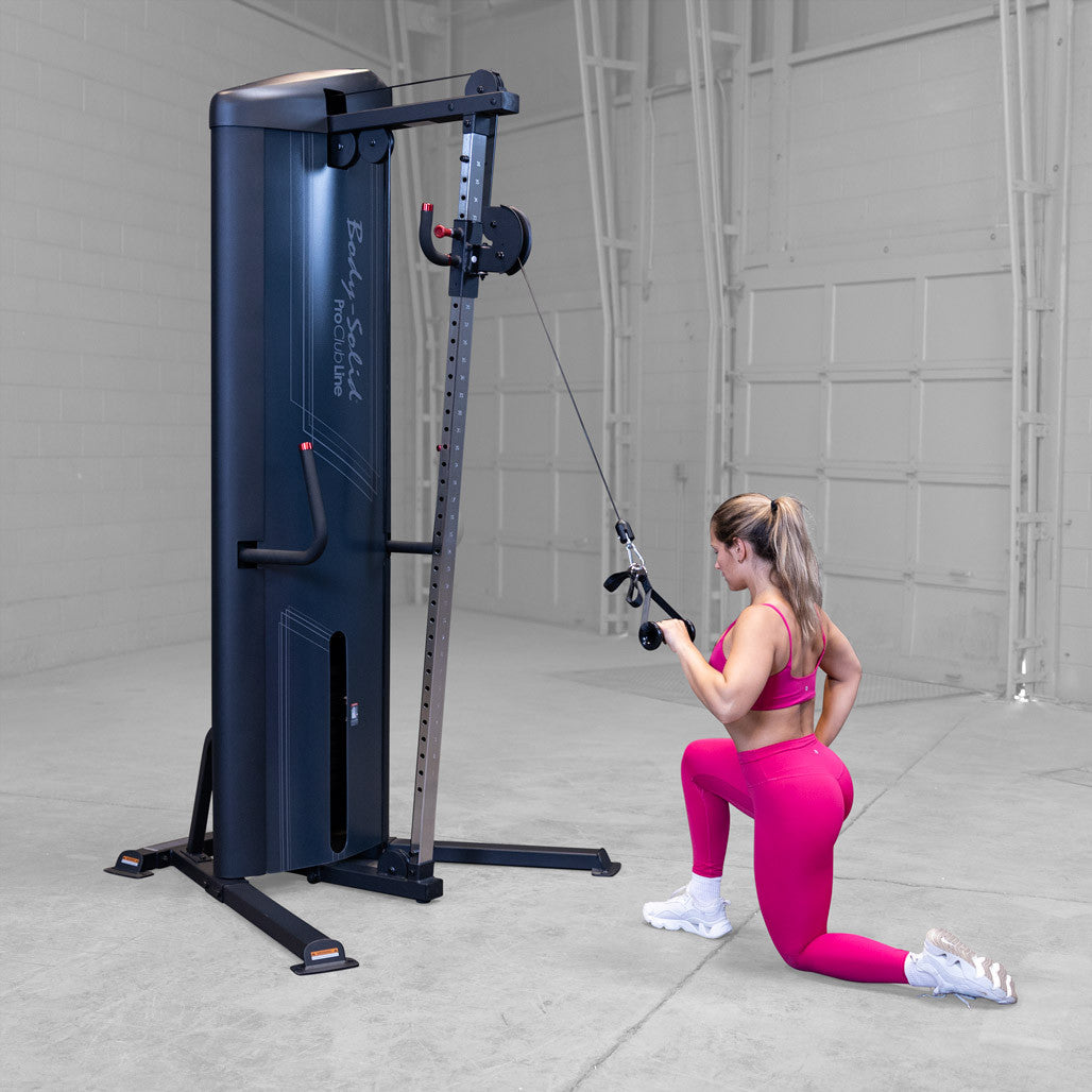 Body-Solid Pro Clubline Cable Crossover Column Machine with 310Lb. Weight Stack for Fitness Workouts, Adjustable Single Pulley Cable Workout Machines For Strength Training